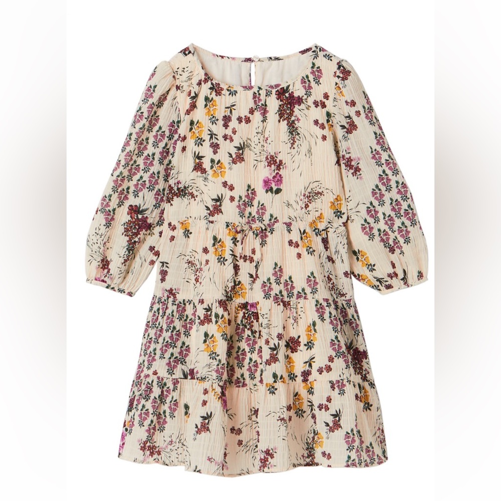 ZARA textured floral dress size 8